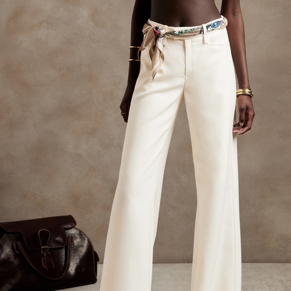 BANANA REPUBLIC Italian-made Lido Wide-Leg Pants, Size 14, OVER $100 OFF! NWT - Picture 2 of 7